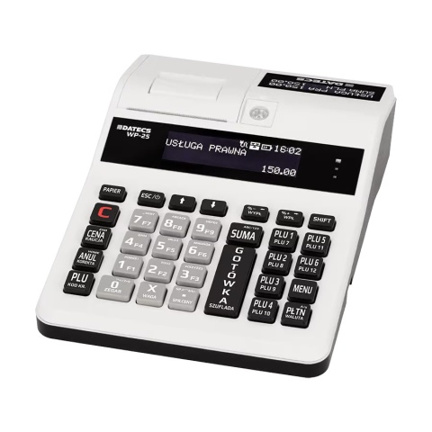 Zestaw Kasa Fiskalna DATECS WP-25 PLUS Online LAN WiFi GSM + Terminal Płatniczy + Kasetka + 10 Rolek