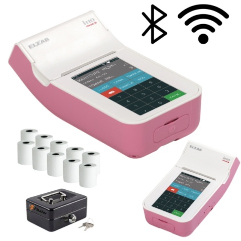 Zestaw Kasa Fiskalna ELZAB K10 Online BT WiFi + Terminal Płatniczy + Kasetka + 10 Rolek